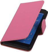 Bookstyle Hoes Geschikt voor Sony Xperia E4g Roze