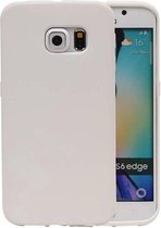 Sand Look TPU Hoesje voor Galaxy S6 Edge G925F Wit