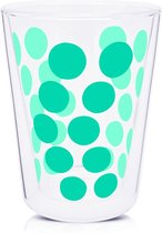 Zak!Designs Dotdot Theebeker - Dubbelwandig - 35 cl - Aqua blauw