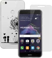 MP Case glasfolie tempered screen protector gehard glas voor Huawei P8 Lite 2017 + Gratis Love design TPU case hoesje voor Huawei P8 Lite 2017