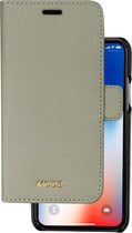 iPhone Xs/X Bookcase hoesje - dbramante1928 - Effen Groen - Leer