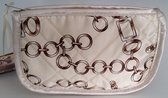Karen-Make-Up tasje "Hermes Style" Ecru- afmeting 18 x 6 x 11 cm