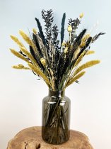 Droogbloemen boeket "Golden Ely" exclusief vaas | 70cm | Luxe en Sfeervol | Een perfecte en stijlvolle toevoeging op jouw interieur