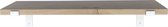 GoudmetHout Massief Eiken Wandplank - 80x25 cm - Industriële Plankdragers L-vorm - Staal - Mat Wit