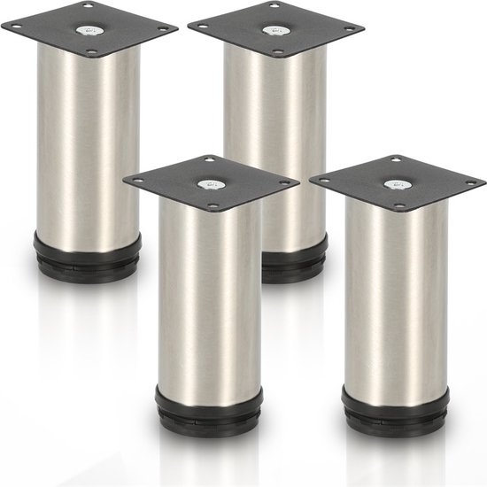 4 stuks nivelleringspoten, meubelpoten, in hoogte verstelbare meubelpoten, sokkelpoten, zware belasting, kastpoten, tafelpoten, in hoogte verstelbaar, poten voor tafelplanken, 93,7 mm lange