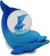 Boule à neige Dauphin 10x6x8cm figurine dauphin avec boule secouante avec 2 dauphins