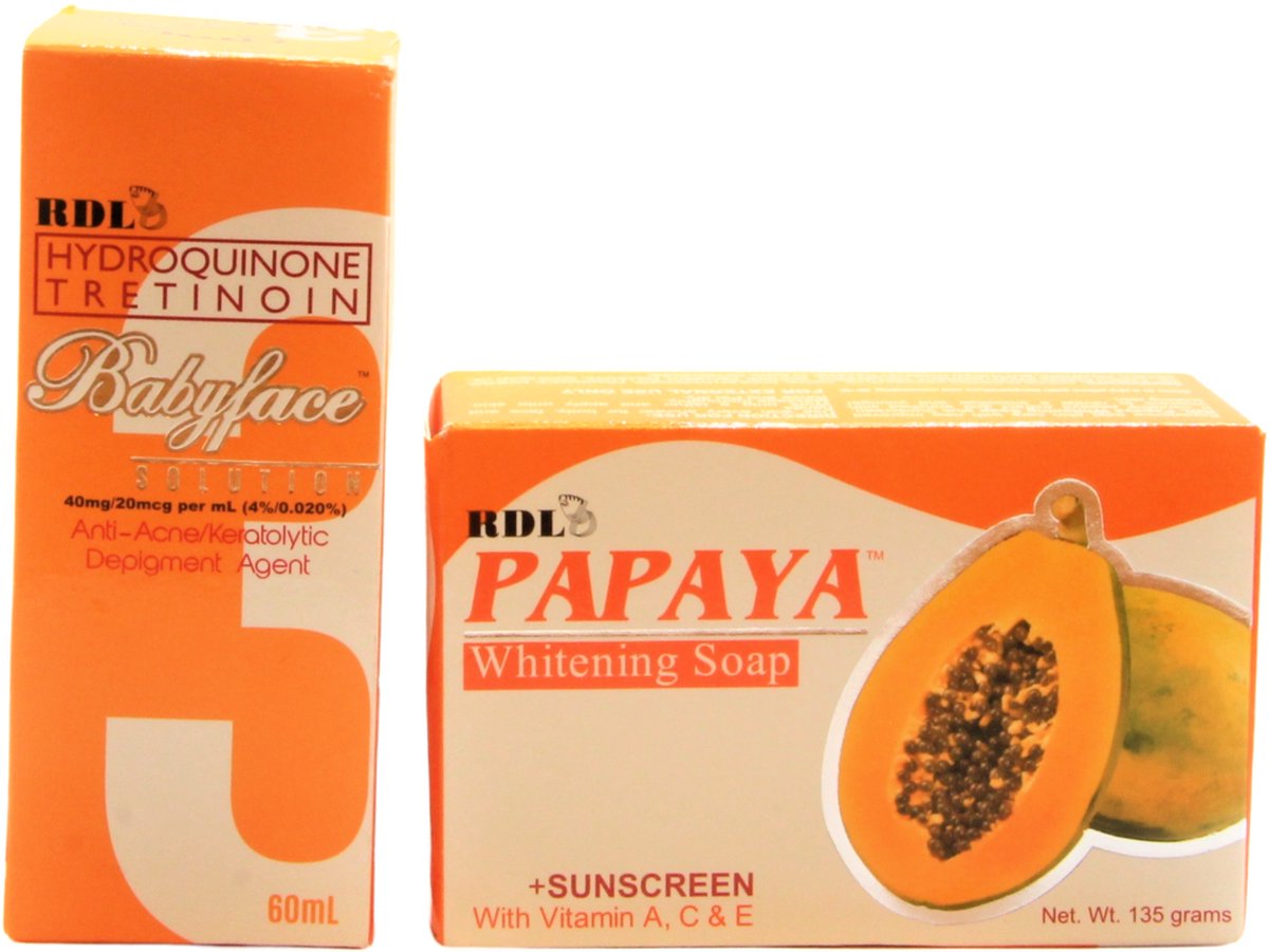 RDL Babyface solution nr 3 & Papaya zeep met Sunscreen