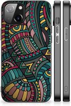 Hoesje Bumper Apple iPhone 14 Telefoon Hoesje met Zwarte rand Aztec