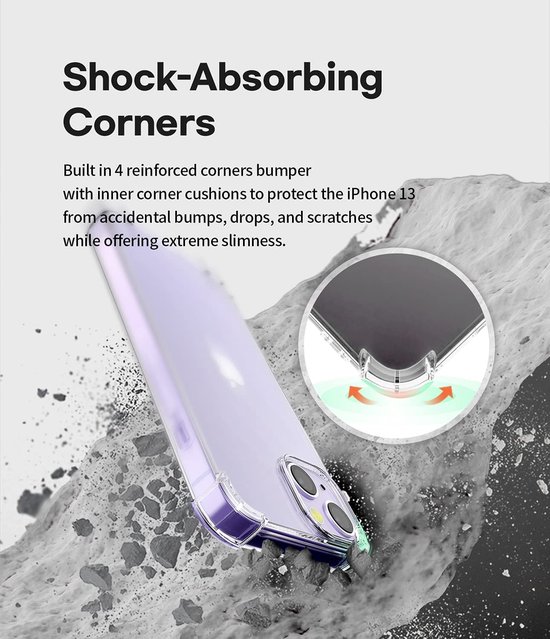 Apple iPhone 14 Plus Case Transparent & 2X Full Verres Screen Protector - Coque arrière hybride antichoc Extra résistante