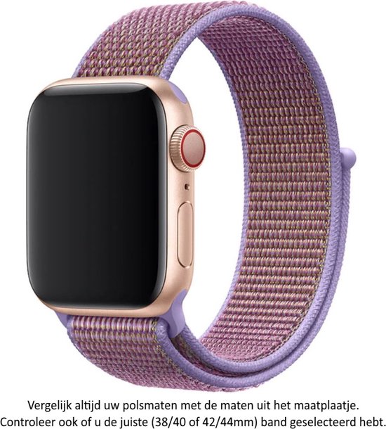 Bracelet de Montre en Nylon Violet / Lilas pour Apple Watch 1, 2, 3, 4, 5,  6, 7, SE &... | bol.com