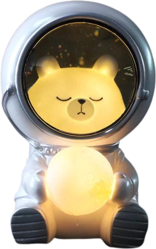 FUTUREPAS - Astronaut Dierenlamp - Nachtlampje kinderen - Nachtlamp - Tafellamp - Nieuw 2022 Design - LED - Beer