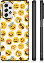 Telefoon Hoesje Super als Cadeautjes voor Meisjes Geschikt voor Samsung Galaxy A23 Backcover Soft Siliconen Hoesje met Zwarte rand Emoji