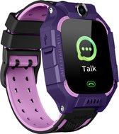 Smartwatch - Smartwatch Kinderen - GPS horloge kind - Kinderhorloge jongen en meisje - Met Camera - Met belfunctie - IP67 - 2G - PAARS - Inclusief simkaart
