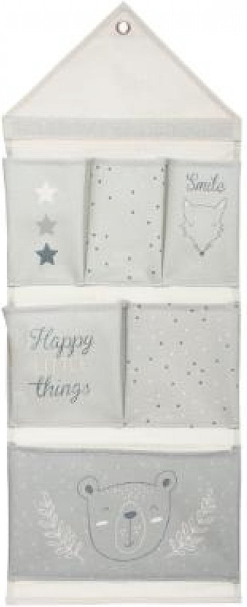 hangende opberger Little Things 6 vakken grijs organizer