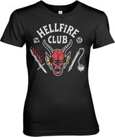 Stranger Things Dames Tshirt -M- Hellfire Club Zwart