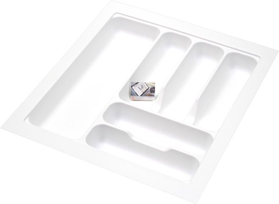 Range couvert en plastique - Série Basic Blanc, Largeur 45-40 cm -  Profondeur 50-44 cm