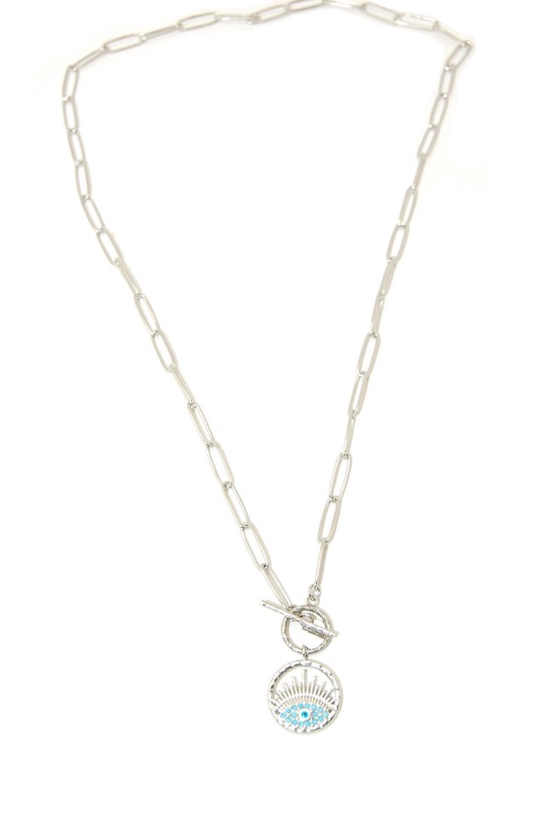 Bijoutheek Collier oog zilver