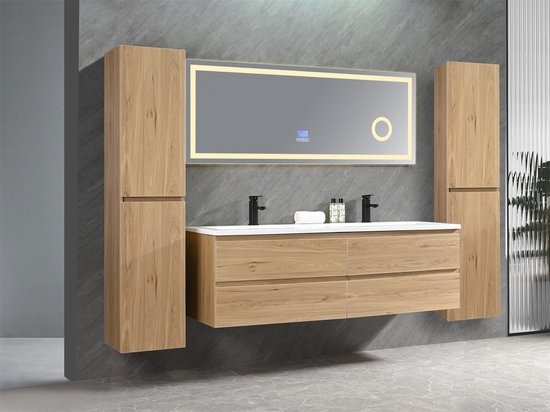 Excellent Wellness meuble de salle de bain Wellness Modèle T05 - 160 cm -  couleur Wit... | bol