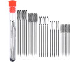 Fako Bijoux - Naalden Met Oog Set - Rijgnaalden - Naainaalden - Stopnaalden - Kralen Rijgen - Set 25 Stuks