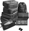 BOTC Packing Cubes Set 9-Delig – Kleding organizer voor koffers, tassen en backpack zwart