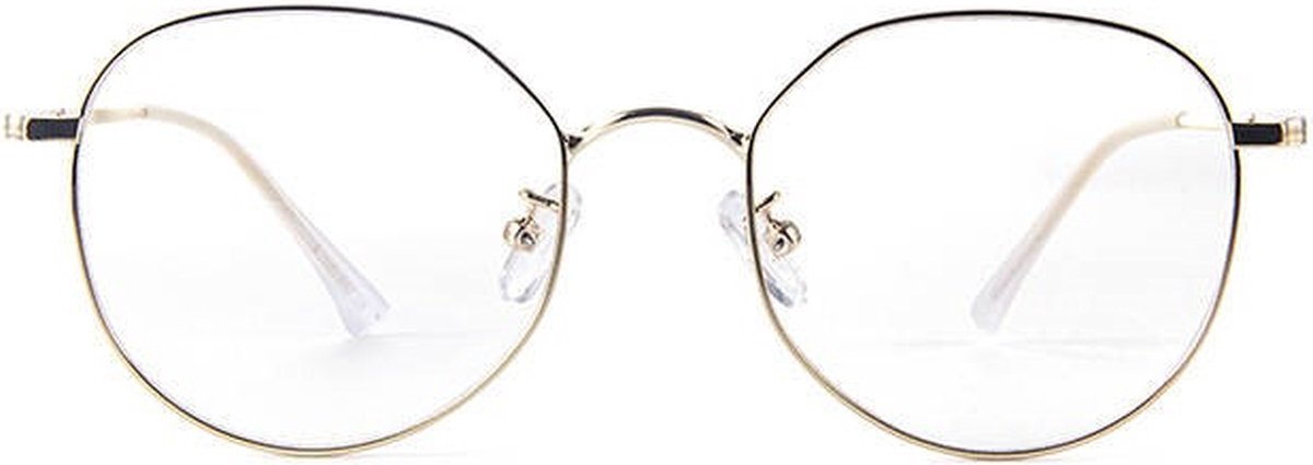 Oculaire Premium | Týr | Goud | Veraf-bril | -1,00 | Rond | Inclusief brillenkoker en microvezel doek | Geen Leesbril! |