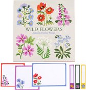 memo boekje Wild Flowers sticky notes zelfklevende blaadjes