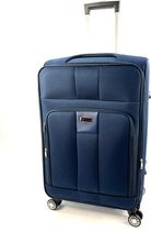 AATravel S Reiskoffer - Trolley - Handbagage - Voorvakken - 57 cm - 50 Liter - Blauw