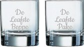 Gegraveerde Whiskeyglas 20cl De Leafste Pake-De Leafste Beppe