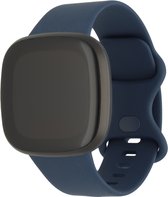 Bandje Voor Fitbit Versa 3 / Sense Sport Band - Marineblauw - Maat: ML - Horlogebandje, Armband