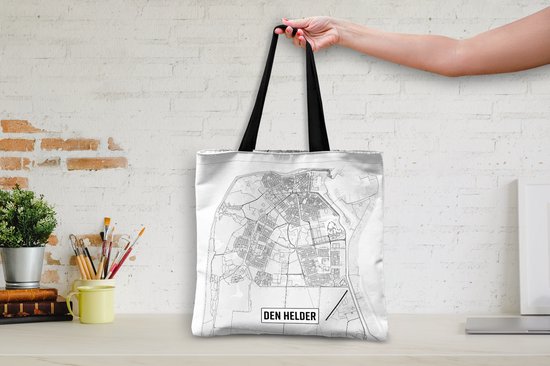 Sac à bandoulière - Sac de plage - Shopper City map Den Helder - 45x45 cm - Sac en coton