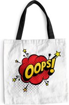 Sac à bandoulière - Sac de plage - Citations de l'acheteur - 'Oups !' - Proverbes - 45x45 cm - Sac en coton