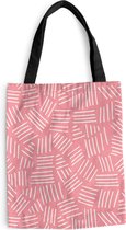 MuchoWow® Sac à bandoulière - Sac de plage - Shopper Stripes - Rose - Design - 40x50 cm - Sac en coton