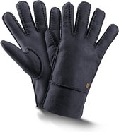 Fellhof Trend warme handschoenen winter maat 9 - nachtblauw - lamswol - lamsleder - gevoerd – unisex