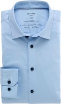 OLYMP No. Six 24/Seven super slim fit overhemd - lichtblauw tricot - Strijkvriendelijk - Boordmaat: 37