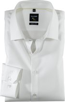 OLYMP No. Six super slim fit overhemd - off white twill - Strijkvriendelijk - Boordmaat: 42