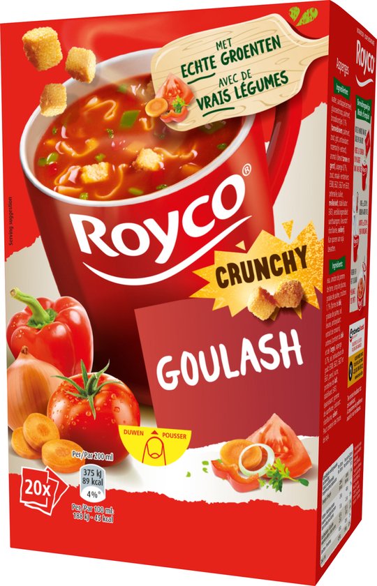 Royco Minute Soup Goulasch au bœuf, paquet de 20 sachets