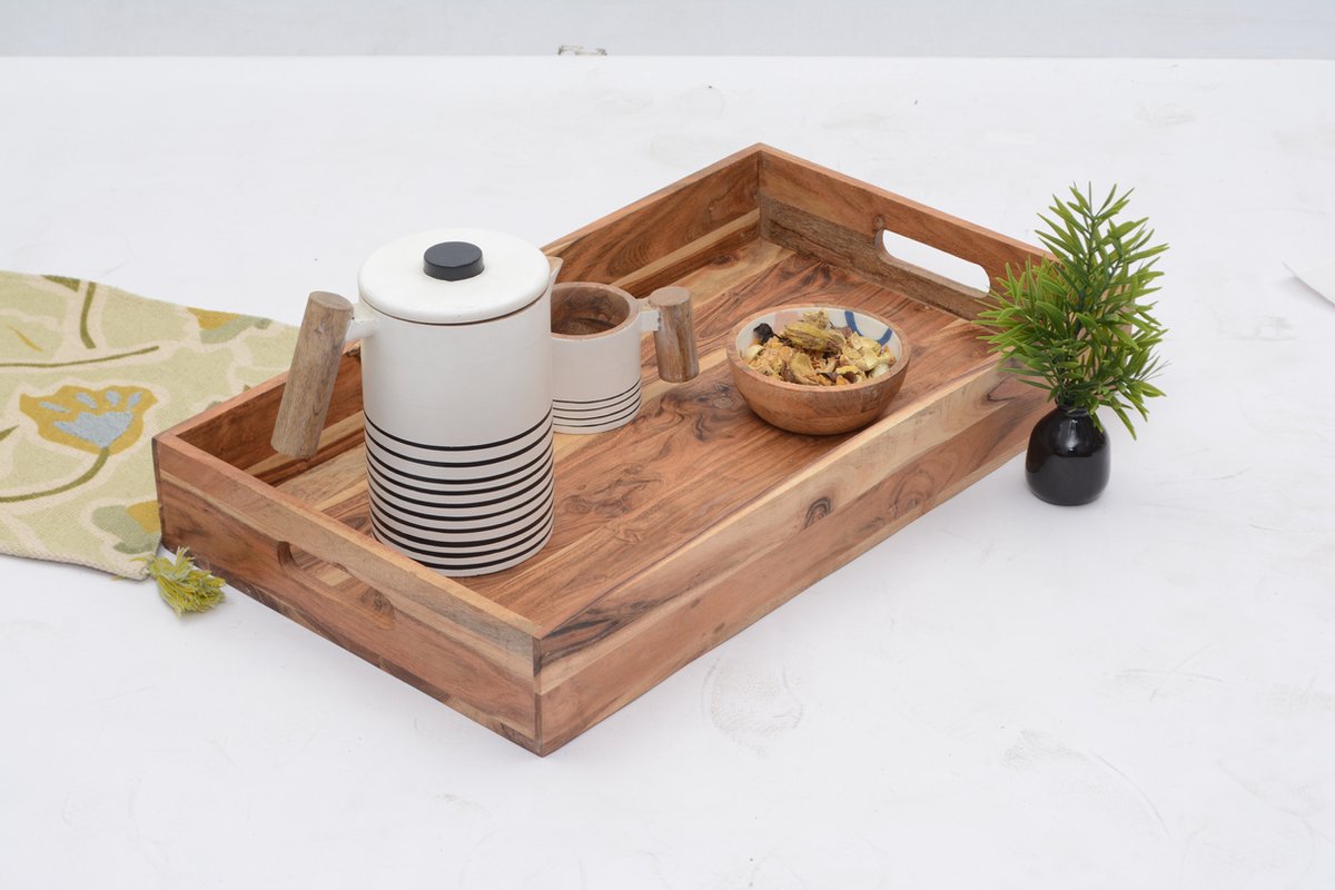 NATUR HOUT DIENBLAD GROTE (WOODEN TRAY BIG)