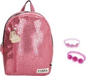 Zebra Rugzak Pink Metalic Leo Rugtas (m) - metallic rugtas + armbandje