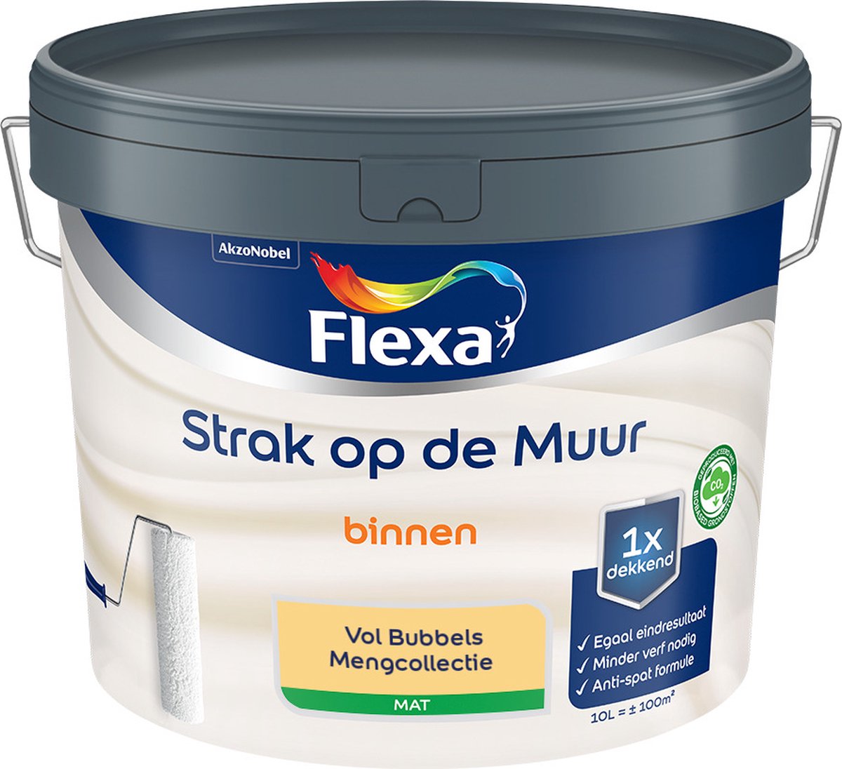 Flexa Strak op de Muur Muurverf - Mat - Mengkleur - Vol Bubbels - 10 liter