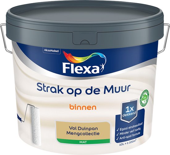 Flexa Strak op de Muur Muurverf - Mat - Mengkleur - Vol Duinpan - 10 liter