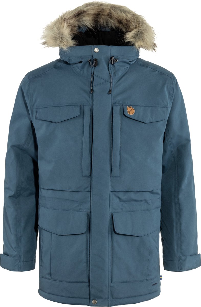 Fjallraven Nuuk Parka M Heren Outdoorjas Blauw