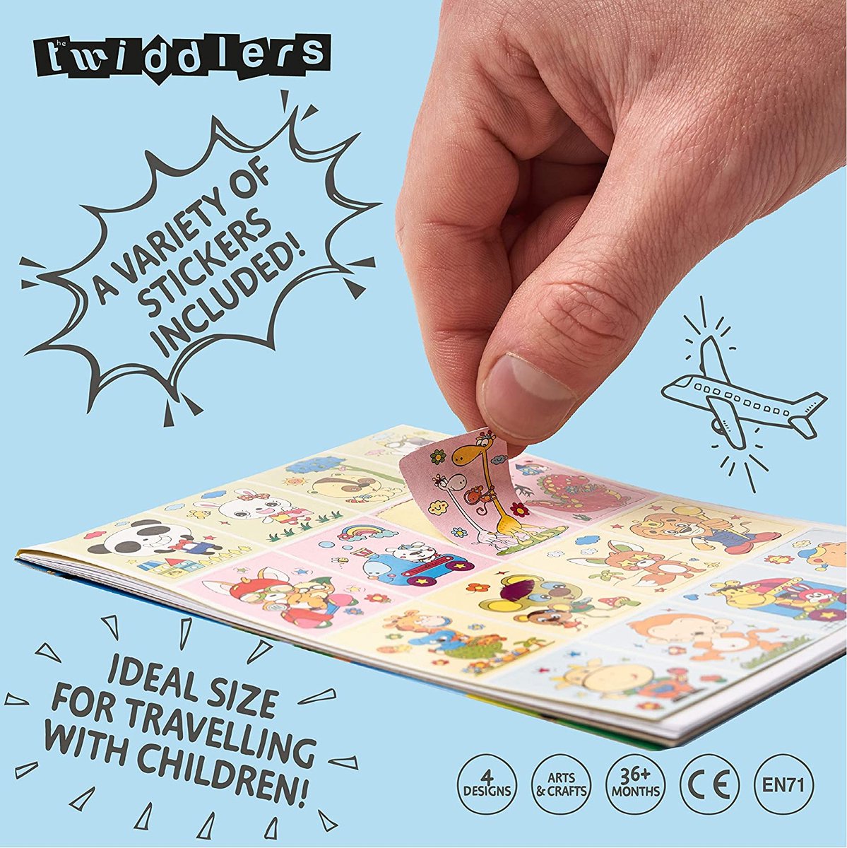 The Twiddlers – 24 Mini Kleurboeken & Stickers – Knutselen – Voor Kinderverjaardag, Bruiloften & Gastengeschenken — afbeelding 2