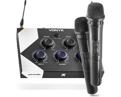 Karaoke Set met Bluetooth en 2 Karaoke Microfoons - Vonyx AV510 - Voor Volwassenen