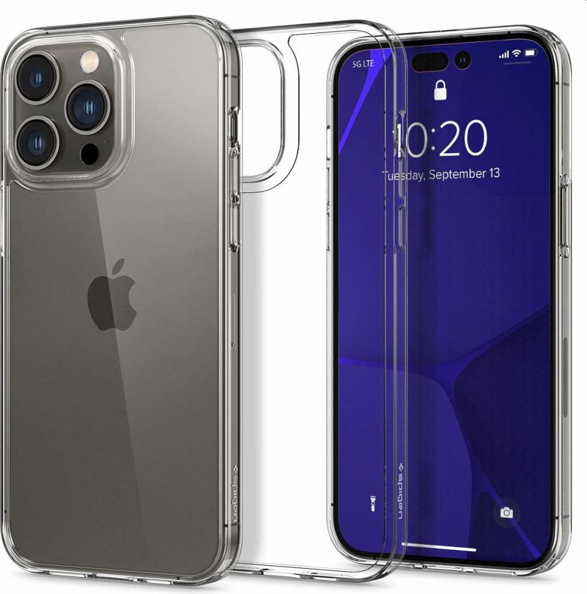 Geschikt voor Spigen Air Skin Hybrid Apple iPhone 14 Pro Hoesje - Transparant