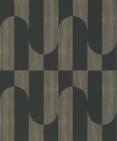 Duch Wallcoverings - Asperia- Gael zwart/goud - vliesbehang - 10m x 53cm - A55702