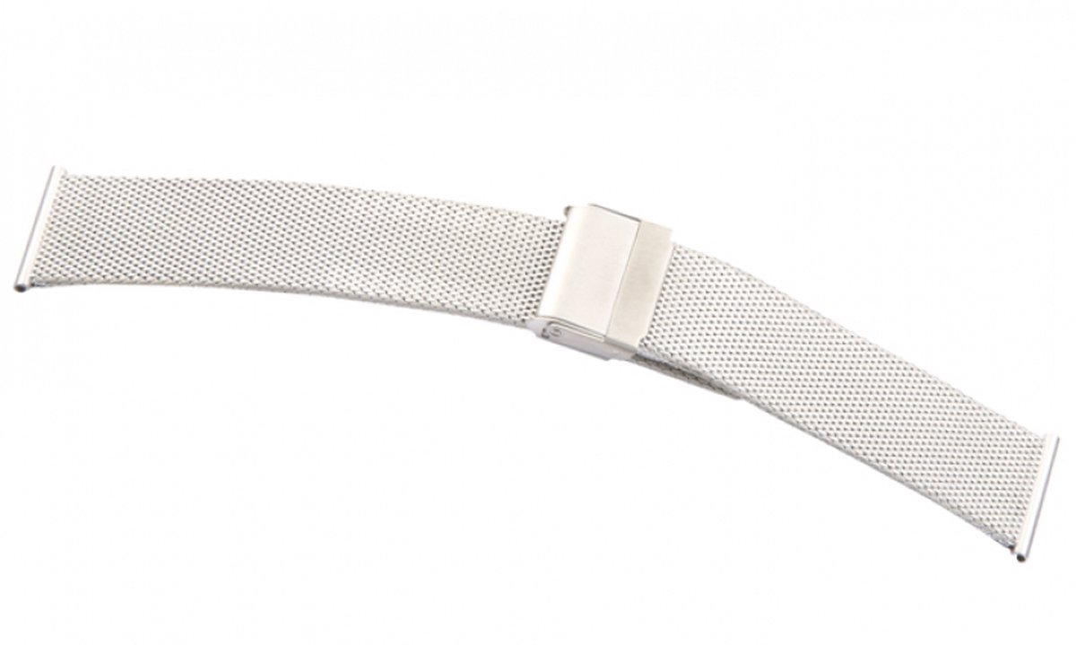 Horlogeband Fijn Geweven Milanaise - StaaL - 22mm