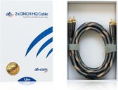 AB-COM - Kabel - HQ audio verbindingskabel 2x CINCH-CINCH lengte 1,5m