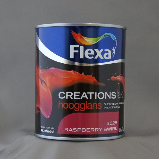 Flexa Creations - Lak Hoogglans - 3028 - Raspberry Swirl - 750 ml | bol.com