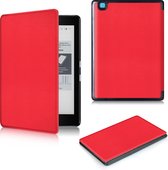 Lunso Geschikt voor Kobo Aura Edition 2 hoes (6 inch) - sleepcover - Rood