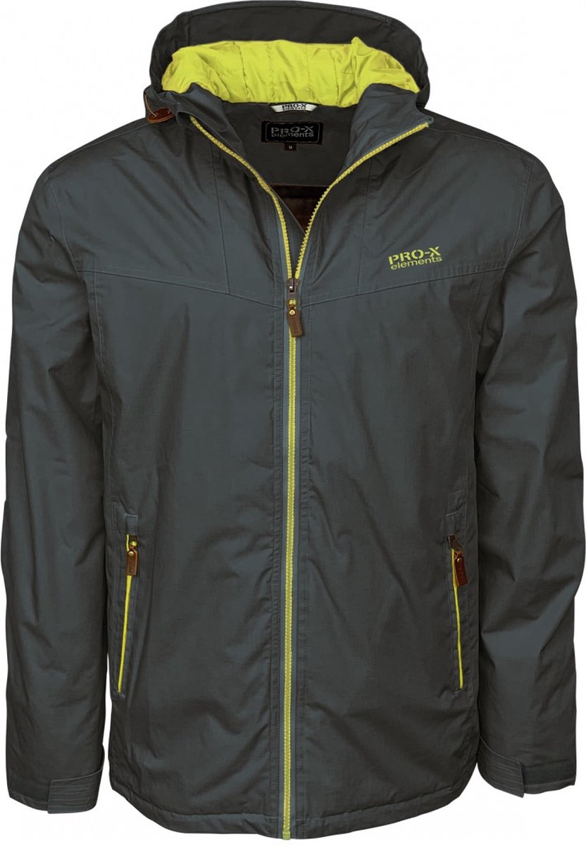 Antraciete heren Poly Cotton regenjas Jonas van Pro-X Elements Grijs